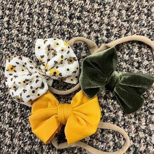 Set of 3 Bows with Nylon Headband